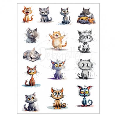 Topper sheet A4, Krafia: Cats