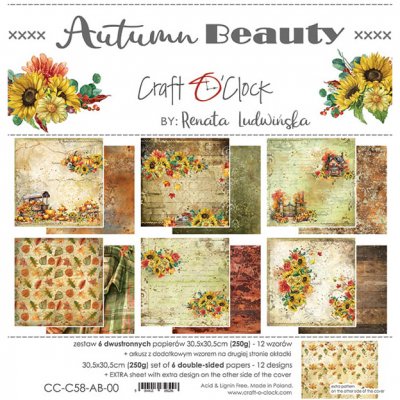 12x12" paperipakkaus, Craft O'Clock: Autumn Beauty