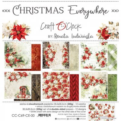 12x12" paperipakkaus, Craft O'Clock: Christmas Everywhere