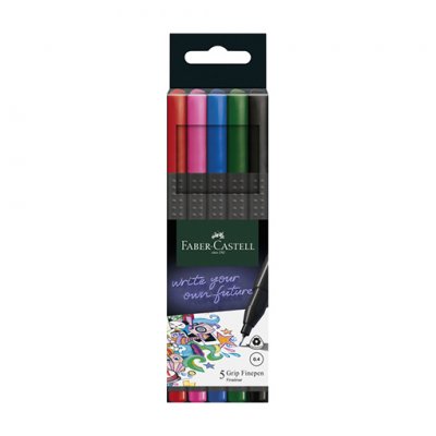 Faber Castell Fineliner, 5 kpl: Basic