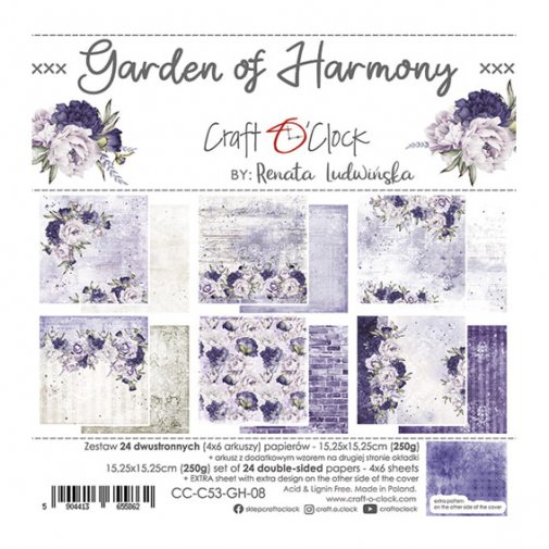 6x6\" paperipakkaus, Craft O\'Clock: Garden of Harmony